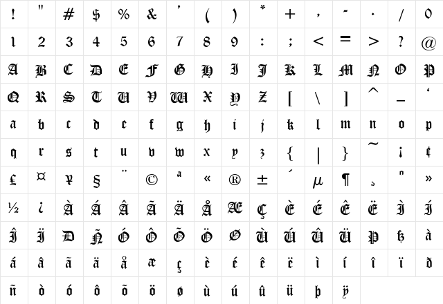 Iglesia-Light Regular font glyphpreview