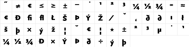 ScalaSans Exp Black Regular font glyphpreview