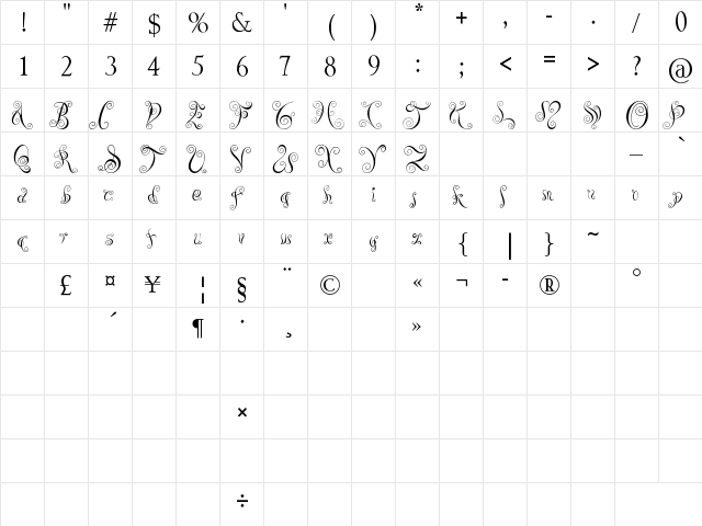 You Are Precious Regular font glyphpreview