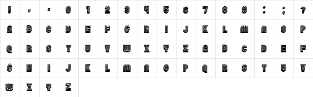 Chicago Neon 3D Regular font glyphpreview