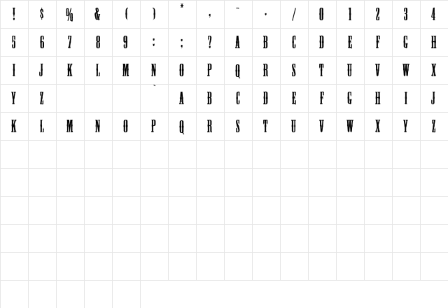 Salary Normal font glyphpreview