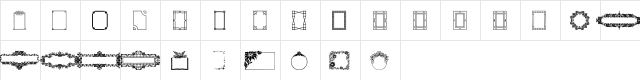 Frames and Headers Regular font glyphpreview