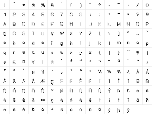 Elgethy Bold Regular font glyphpreview