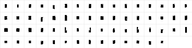 en fatty Regular font glyphpreview