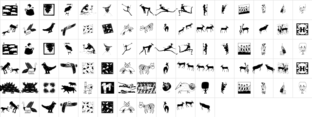 AfricanQueens Regular font glyphpreview