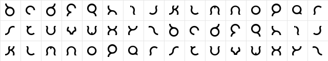 mozzie Regular font glyphpreview