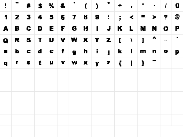 Scottie and Judy Regular font glyphpreview