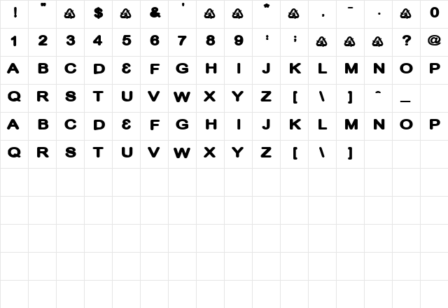 Mikes Regular font glyphpreview