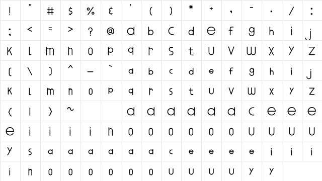 MOON KNIGHT Regular font glyphpreview
