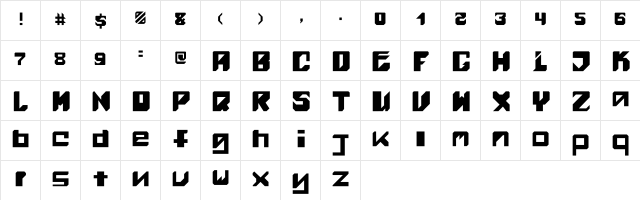 Never_Quit Regular font glyphpreview