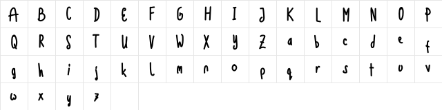 Lucky Food Regular font glyphpreview