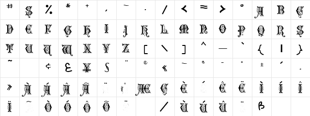 Flower Regular font glyphpreview