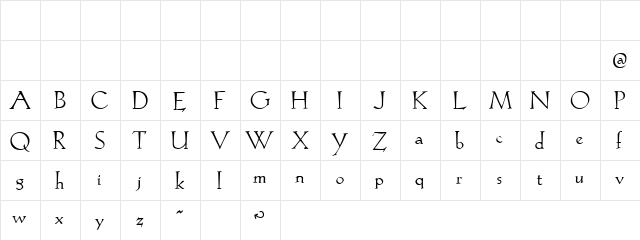 Evadare Demo Regular font glyphpreview