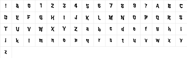 WILD2 Ghixm NC Bold font glyphpreview