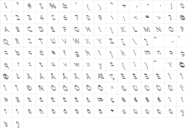 FZ BASIC 25 HOLLOW LEFTY Normal font glyphpreview