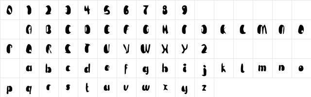 TM Beguiled Regular font glyphpreview