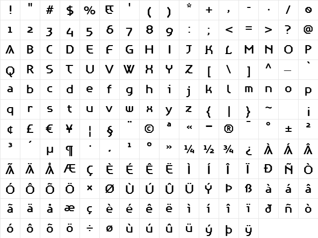 AlertMedium Regular font glyphpreview