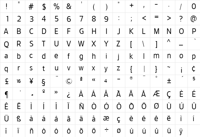 TFForeverTwo Regular font glyphpreview
