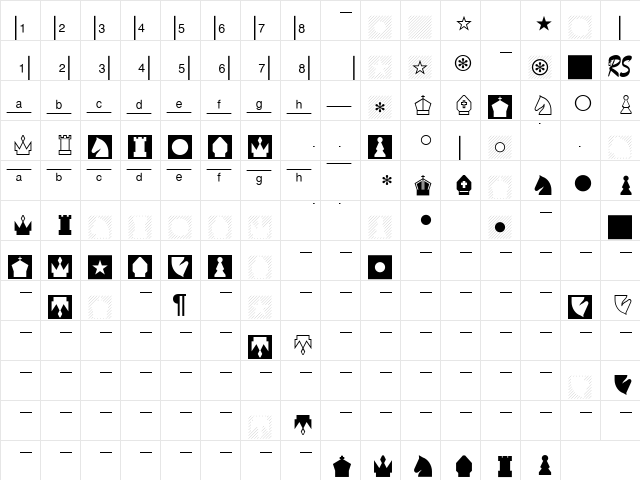DiagramTTCrystals Regular font glyphpreview