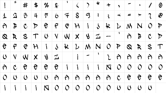 TMS One Original font glyphpreview