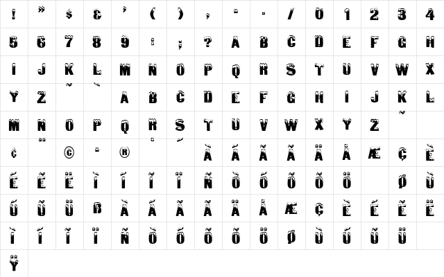 Tundra Regular font glyphpreview