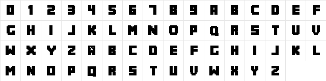 Minecrafter Regular font glyphpreview
