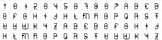 ColonialViper Regular font glyphpreview