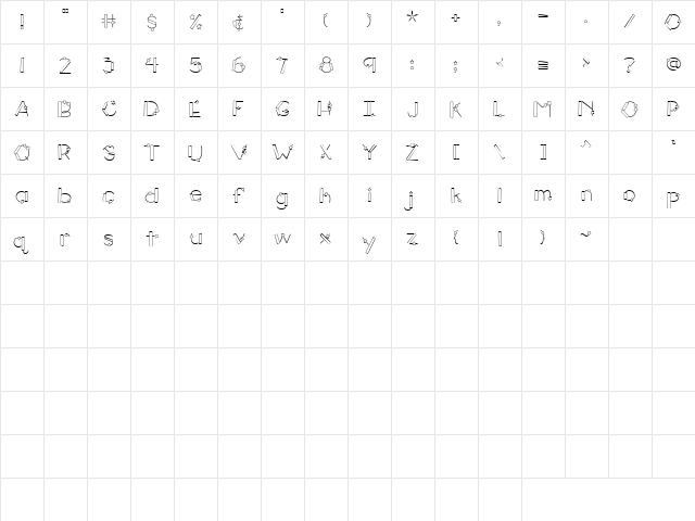 Ck Stars & Stripes Regular font glyphpreview