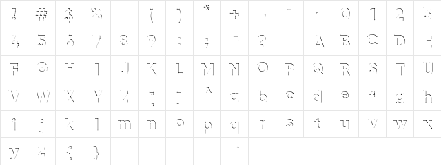 airment RegularStar font glyphpreview