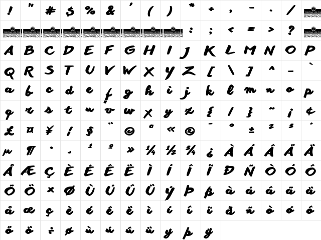 Another shabby Heavy font glyphpreview