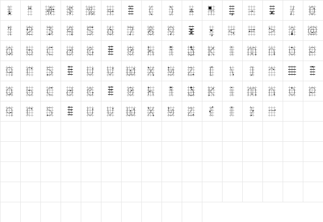 Scrap Map Regular font glyphpreview