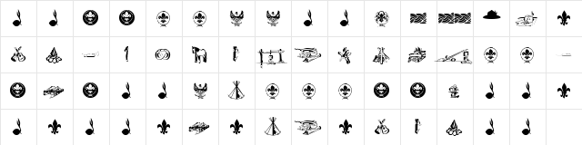 FTF Indonesiana Scout vl.1 Regular font glyphpreview