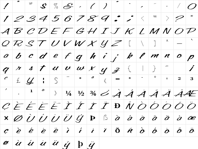 Olding Regular font glyphpreview