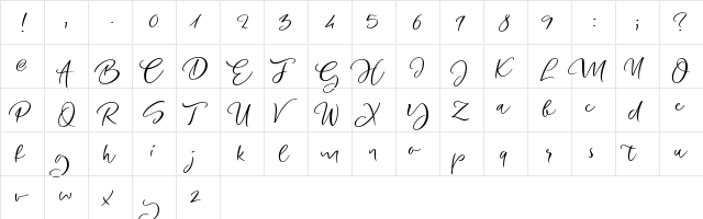 Un Jour Merveilleux Demo Regular font glyphpreview