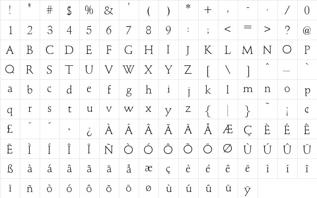 FineTextLight Regular font glyphpreview
