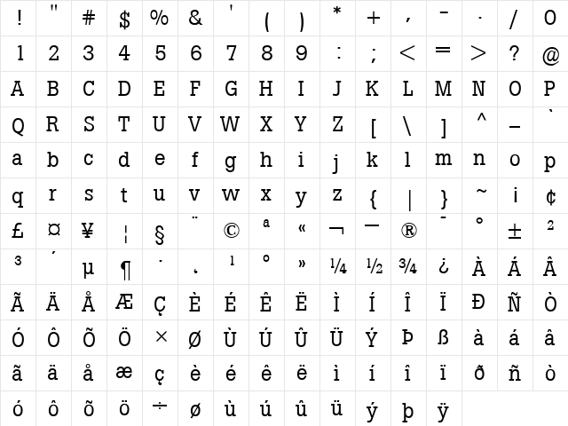 Boton Regular font glyphpreview