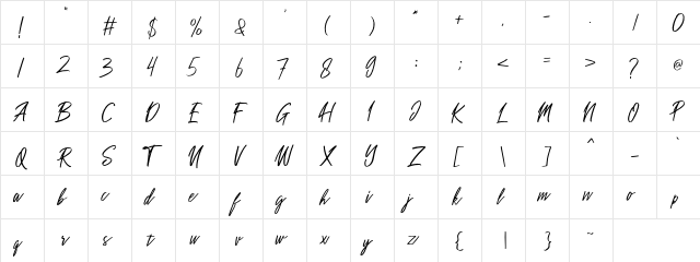 Sakoda Regular font glyphpreview