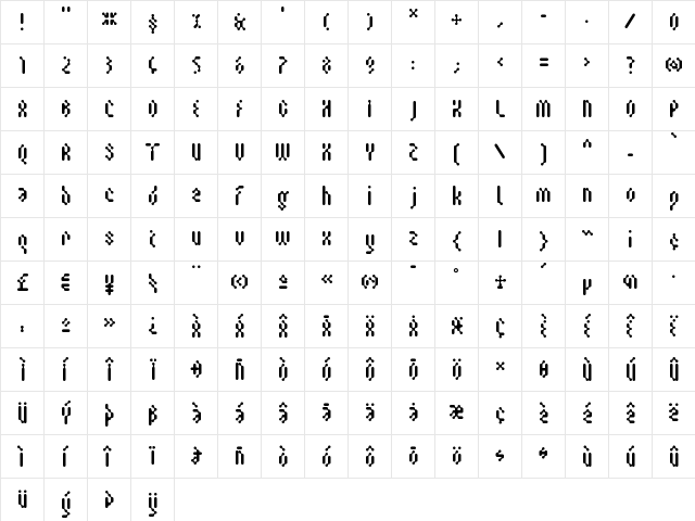 Biot Regular font glyphpreview