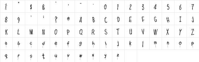 The Crosses We Bear Regular font glyphpreview