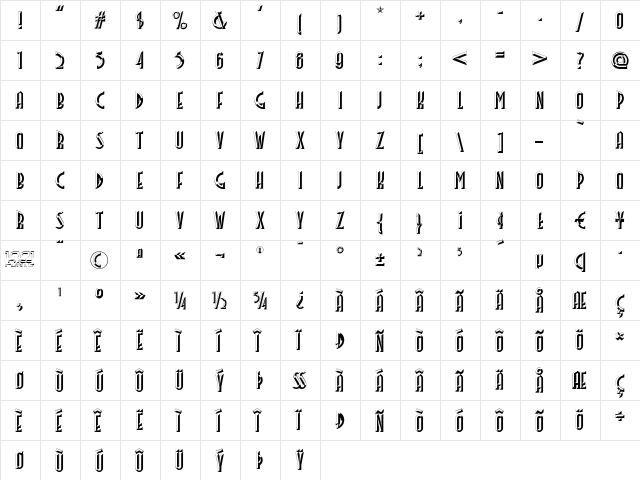 Facets NF Regular font glyphpreview