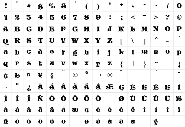 Storybook Regular font glyphpreview