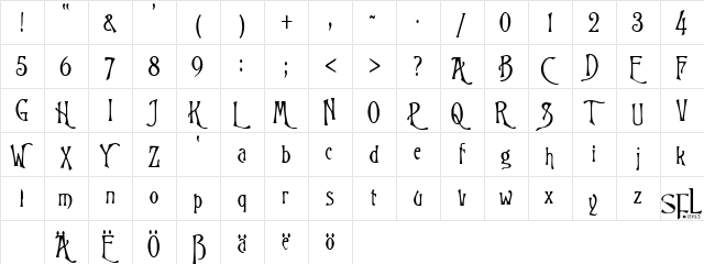 tsp mcis 1 Regular font glyphpreview