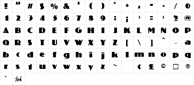 Coliseum Normal font glyphpreview