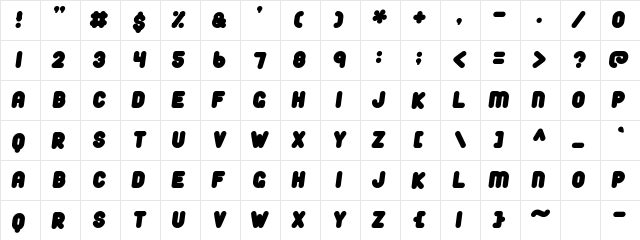 Time For Salad Regular font glyphpreview