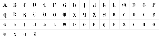 EasyLombardic Two Regular font glyphpreview