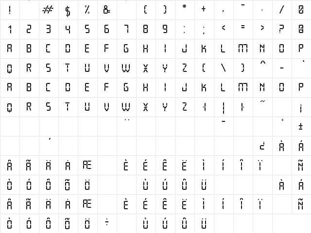 Open 24 Display St Regular font glyphpreview