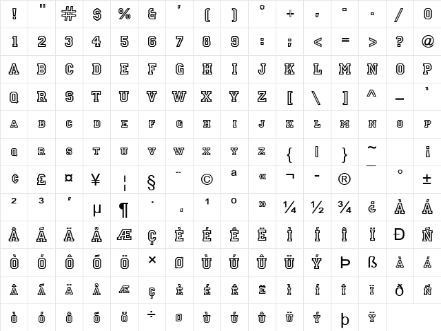 Princeton Normal font glyphpreview