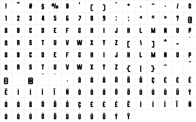 Alejo Solid Regular font glyphpreview