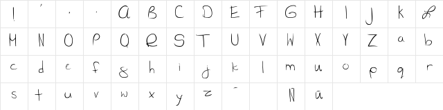 SL Runaway Girl Regular font glyphpreview