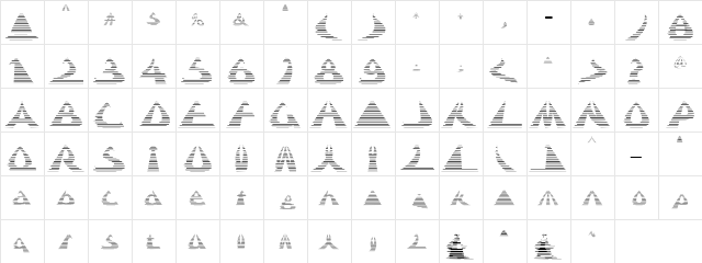 EmphaticallyNotUechi Regular font glyphpreview